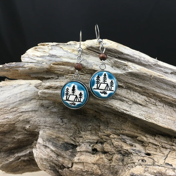 #107 Boucles d'oreilles camping