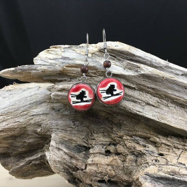 #91 Boucles d'oreilles ski alpin