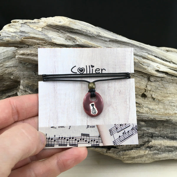 #602 Collier guitare