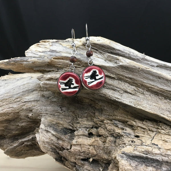 #149 Boucles d'oreilles ski alpin