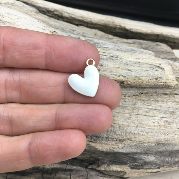 Breloque Coeur qui sera ajoutée à votre bracelet, collier ou boucles d’oreille