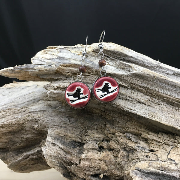 #140 Boucles d'oreilles ski alpin