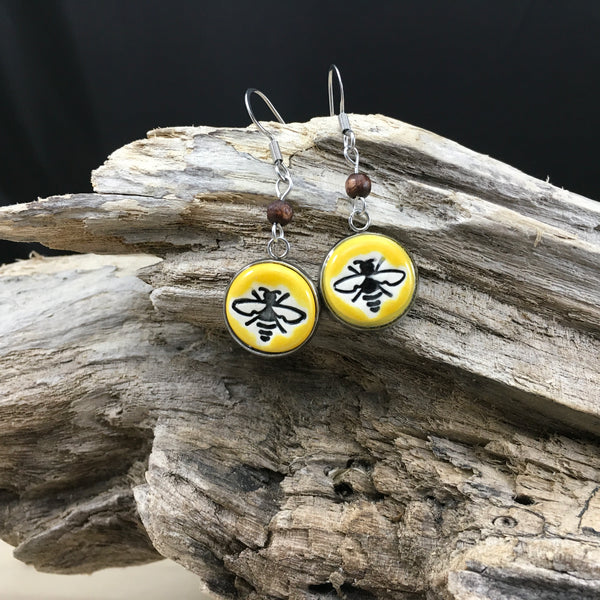 #80 Boucles d'oreilles abeilles