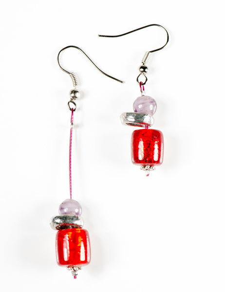 The Red and Purple Oriane earring...Click to see the description
