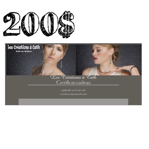 Gift Certificate 200$