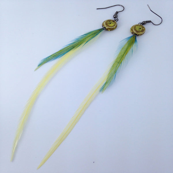 Boucles d'oreilles à plumes #134