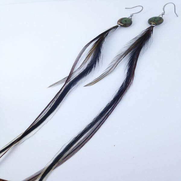 Boucles d'oreilles à plumes #211