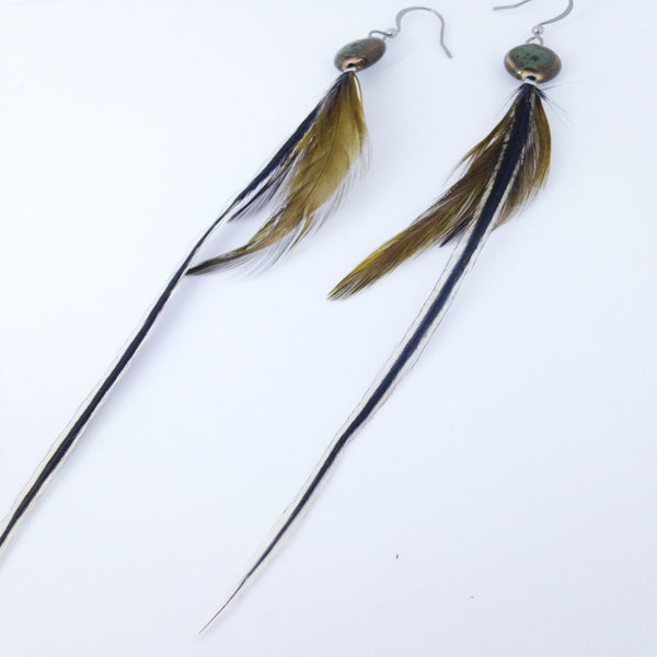 Boucles d'oreilles à plumes #221