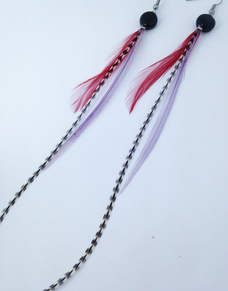 Feathers earrings #315