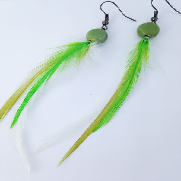 Boucles d'oreilles à plumes #320