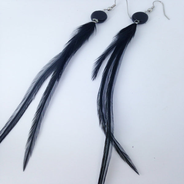 Boucles d'oreilles à plumes #364