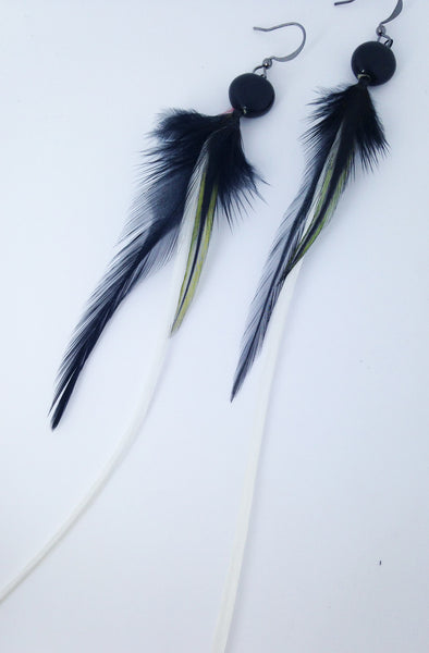 Feathers earrings #368