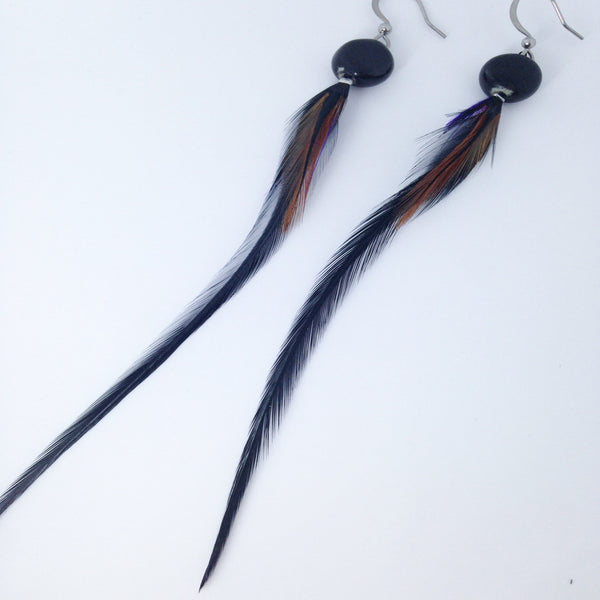 Boucles d'oreilles à plumes #371