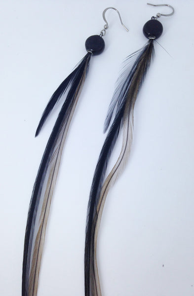 Feathers earrings #406