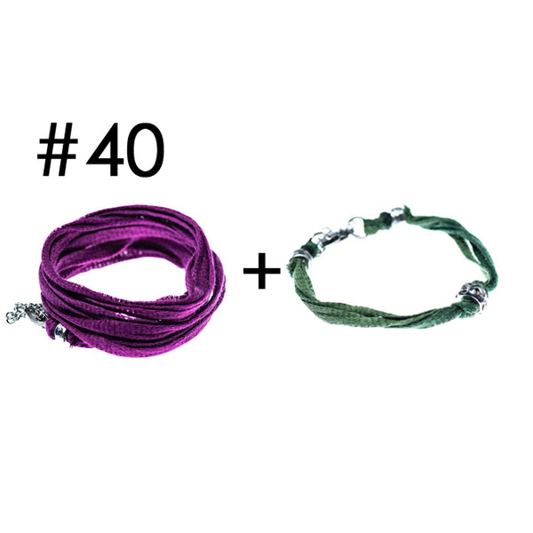 Wrap bracelet + bracelet for a little touch of color