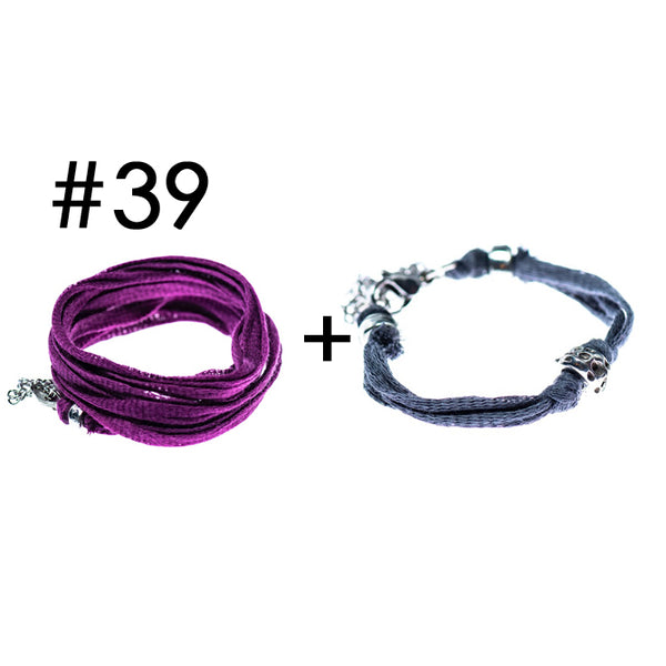Wrap bracelet + bracelet for a little touch of color