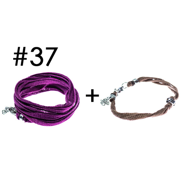 Wrap bracelet + bracelet for a little touch of color
