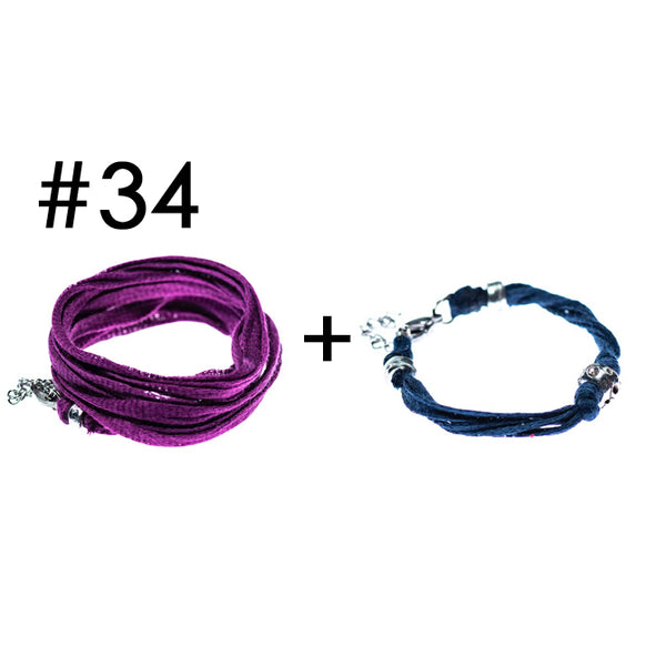Wrap bracelet + bracelet for a little touch of color
