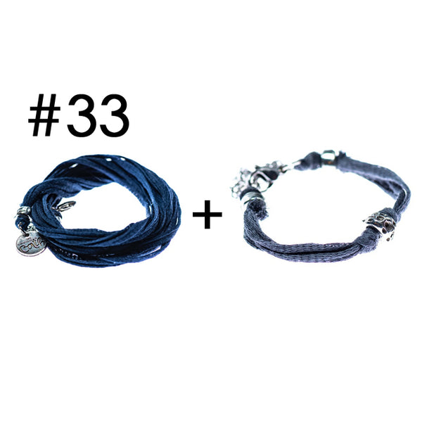Wrap bracelet + bracelet for a little touch of color