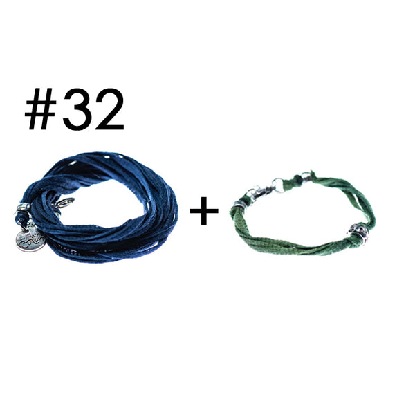 Wrap bracelet + bracelet for a little touch of color