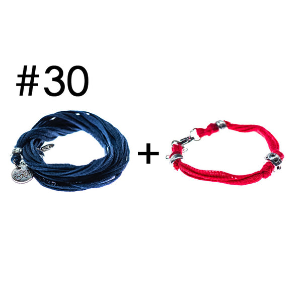 Wrap bracelet + bracelet for a little touch of color