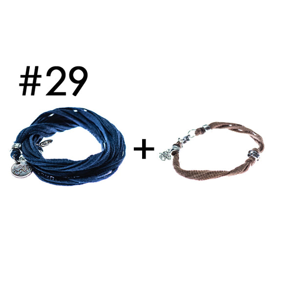 Wrap bracelet + bracelet for a little touch of color