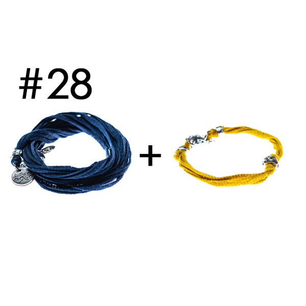 Wrap bracelet + bracelet for a little touch of color