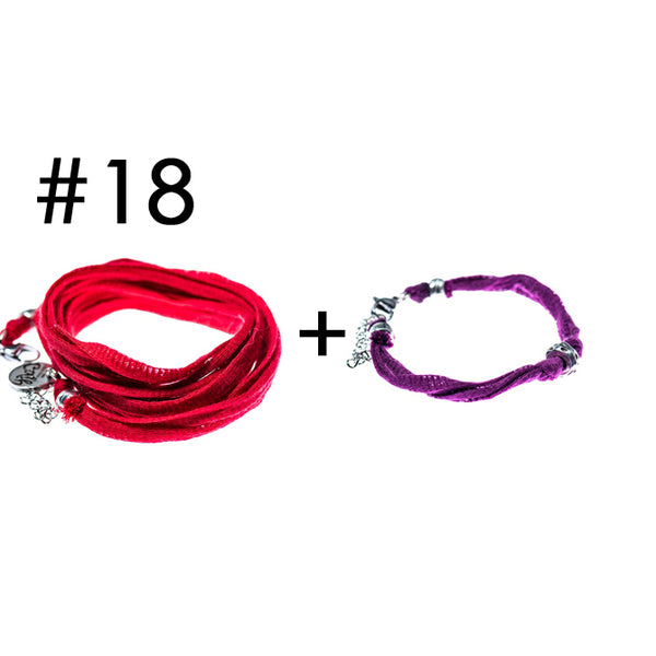 Wrap bracelet + bracelet for a little touch of color