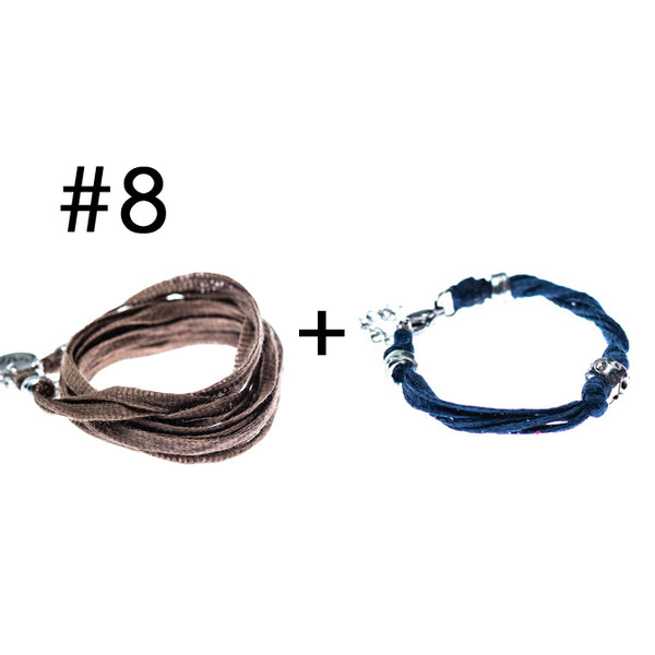 Wrap bracelet + bracelet for a little touch of color
