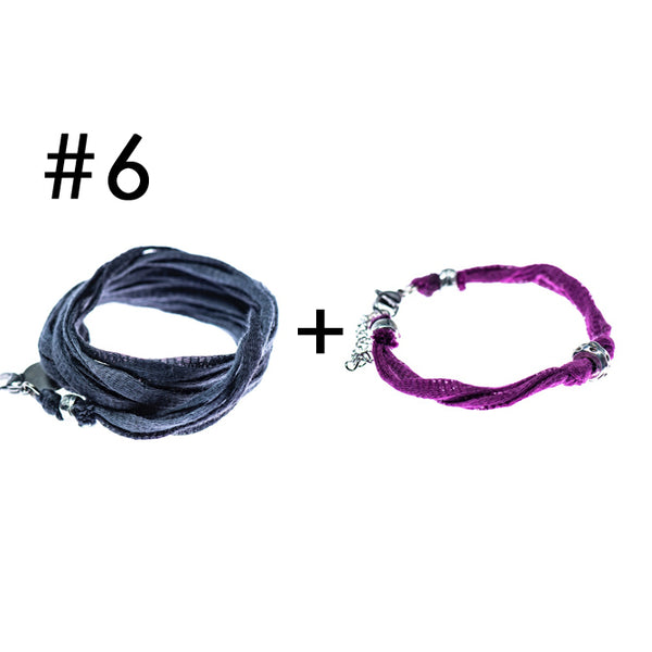 Wrap bracelet + bracelet for a little touch of color