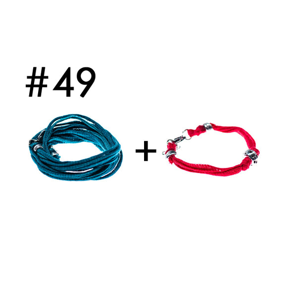 Wrap bracelet + bracelet for a little touch of color