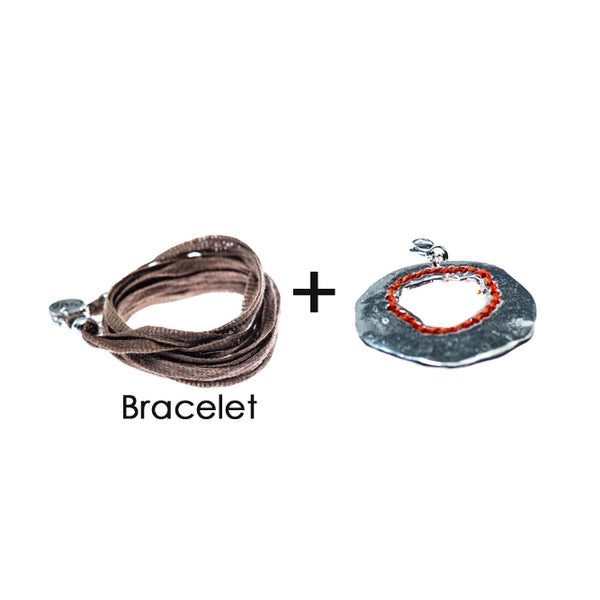 Collier le Caméléon rudis avec bracelet et Breloque interchangeables