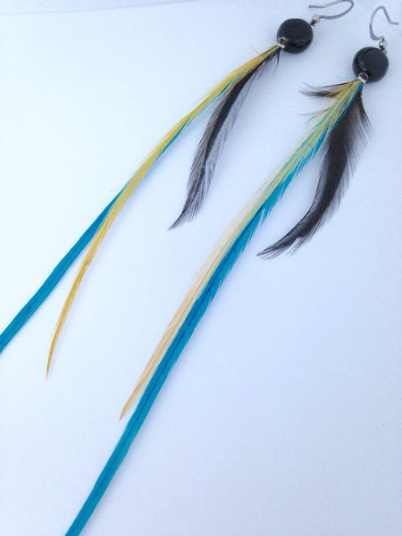Feathers earrings