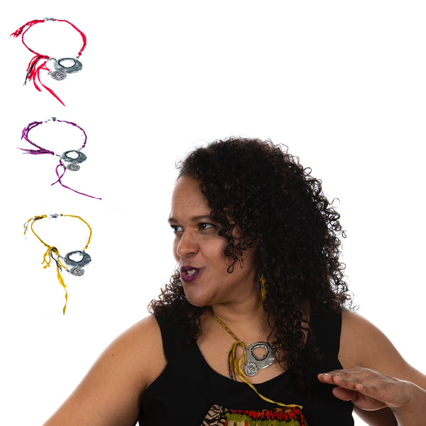 Collier le Caméléon willsii avec corde interchangeable