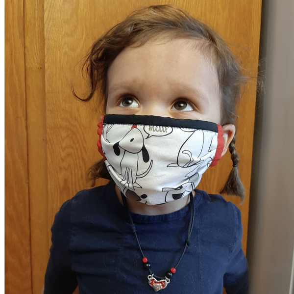 Masque artisanal pour adultes ou enfants avec élastique ajustable prêt à être livré