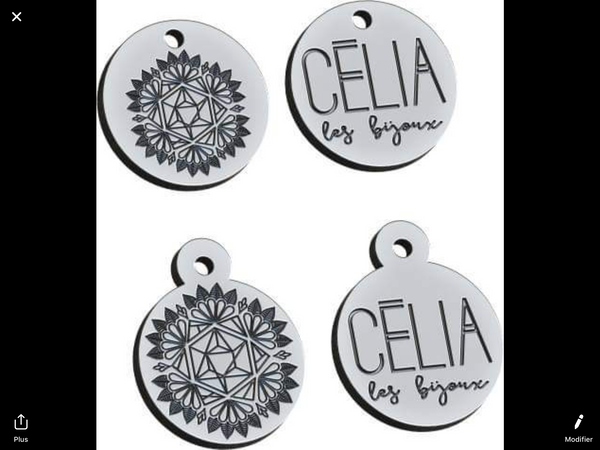 Tags réalisés pour Myriam de l’entreprise Célia les bijoux