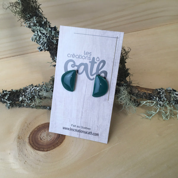#41 Boucles d’oreilles à pines Bleu en céramique