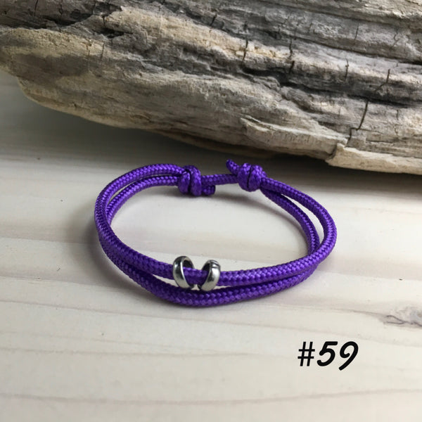 Bracelet personnalisé lapin mauve