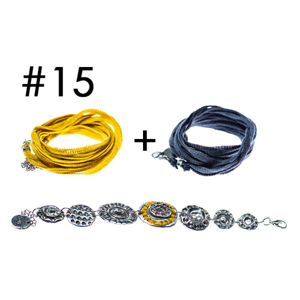 Bracelet multi-tours + Bracelet multi-tours + Bracelet en étain