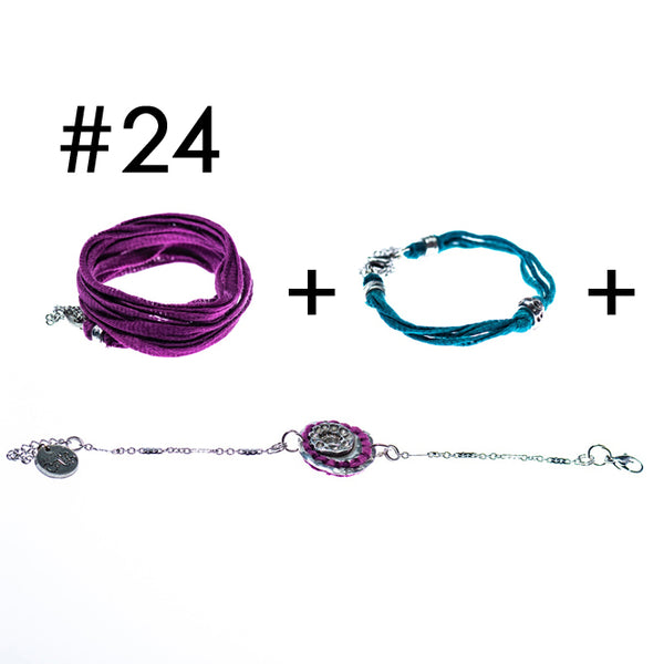 Bracelet multi-tours + Bracelet + Bracelet en étain