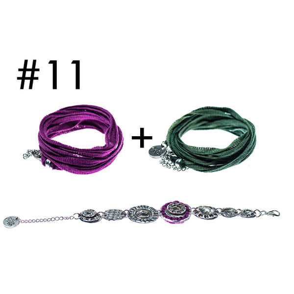 Bracelet multi-tours + Bracelet multi-tours + Bracelet en étain