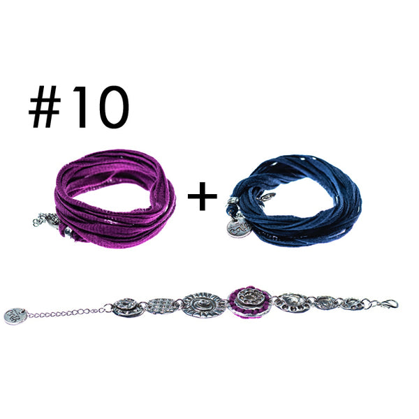Bracelet multi-tours + Bracelet multi-tours + Bracelet en étain