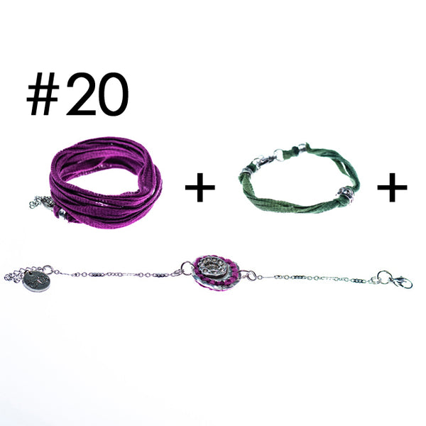 Bracelet multi-tours + Bracelet + Bracelet en étain
