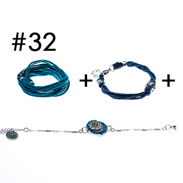 Bracelet multi-tours + Bracelet + Bracelet en étain