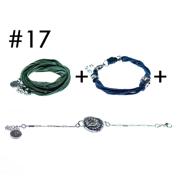 Bracelet multi-tours + Bracelet + Bracelet en étain