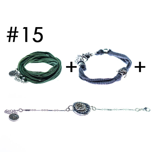 Bracelet multi-tours + Bracelet + Bracelet en étain