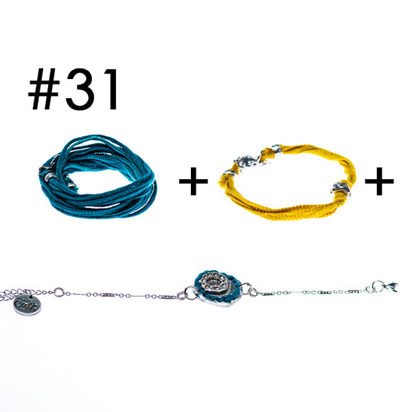 Bracelet multi-tours + Bracelet + Bracelet en étain