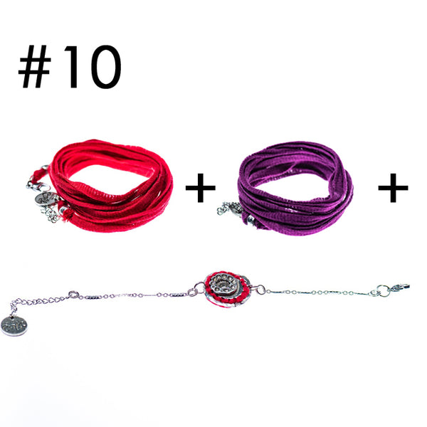 Bracelet multi-tours + Bracelet multi-tours + Bracelet en étain