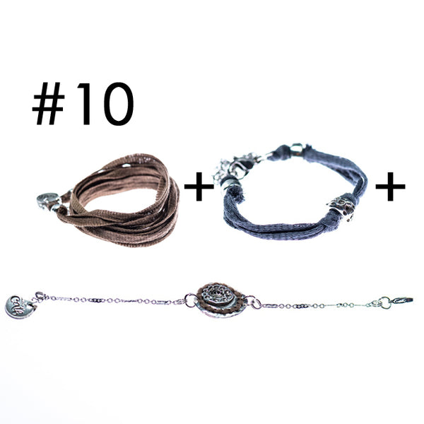 Bracelet multi-tours + Bracelet + Bracelet en étain
