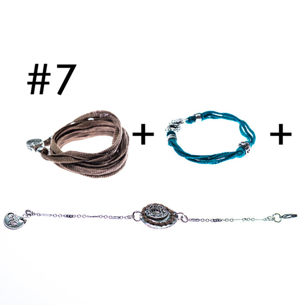 Bracelet multi-tours + Bracelet + Bracelet en étain